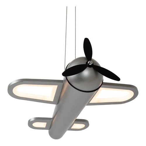 Lucide FOKKER - Pendant light Children - LED - 1x28W 2500K - Grey iron - detail 1